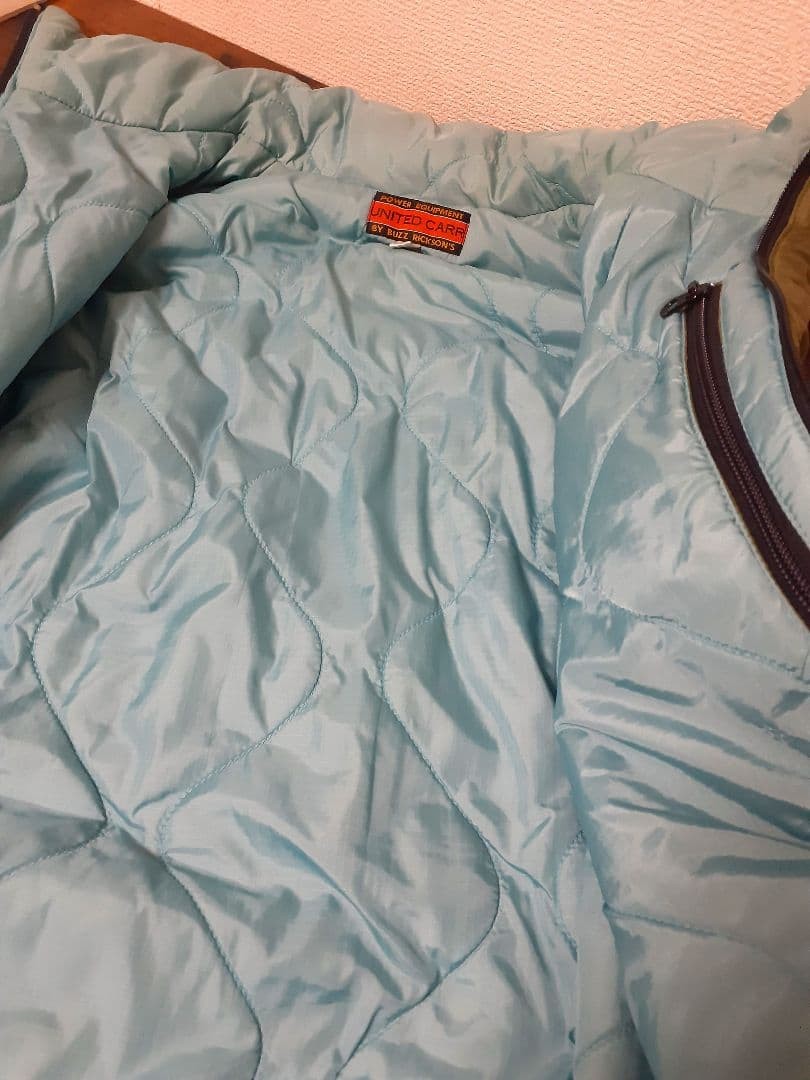 Buzz Rickson's Quilted Jacket Ripstop Nylon Sage … - image 13