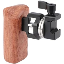 CAMVATE Quick Release Wooden Hand Grip with M6 ARRI Rosette Connection & NATO Cl