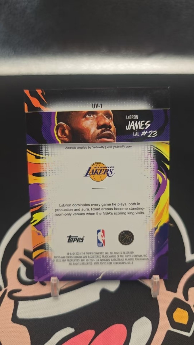 UD inspirations Lebron James RC 499枚限定 LeBron James 2025-26 Topps Chrome Ultra Violet UV-1 SSP Case Hit