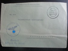 X4691 Umschlag FPNr. 30501 vom 23.9.43 an  Wehrmeldeamt Saarlautern