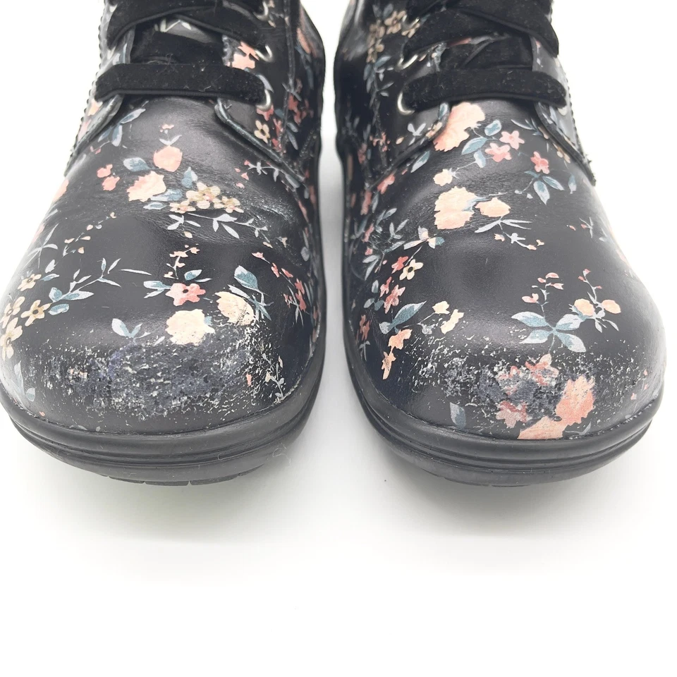 Botas de Combate Alegria Mujer EU 39 Negro Floral Cuero Gótico Cottagecore Grunge Foto 3 de 4