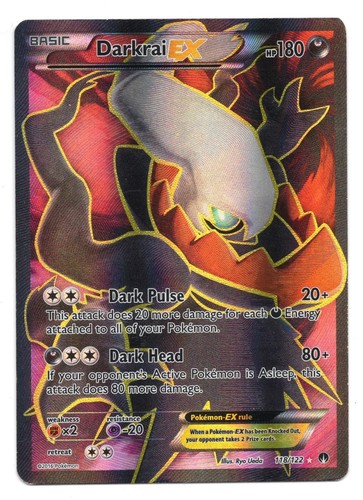 Darkrai EX 118/122 Ultra Rare BREAKpoint Pokemon Holo Lightly Played