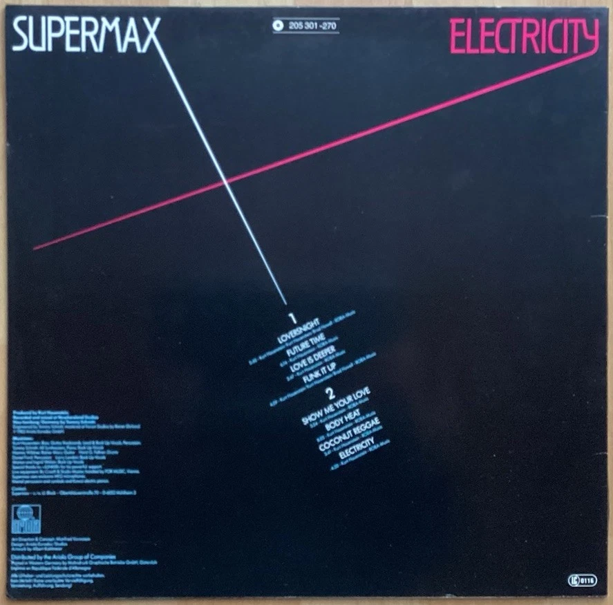 Supermax: Electricity (LP 1983 / + „Coconut Reggae“ / Topp-Zustand!) - Bild 2 von 2