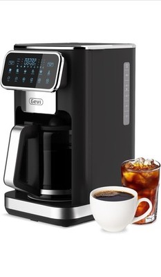 Gevi 12 Cup Programmable Drip Coffee Maker  with Touch Screen, Model DCMAO-Black