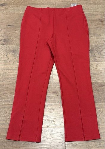 Women’s Size XXL Slit Front Boot Cut Paris Red Worthington Dress Pants - Foto 1 di 6
