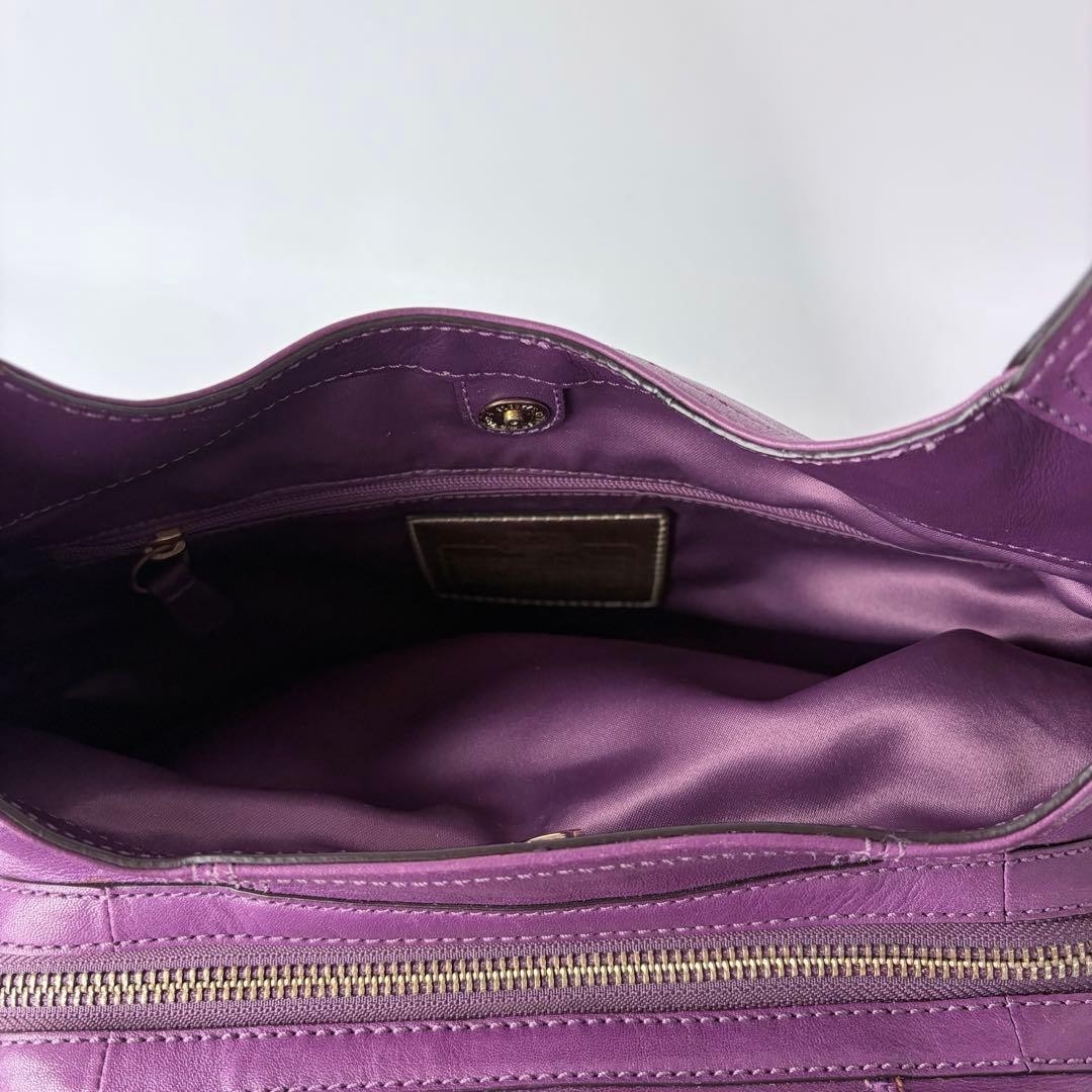COACH Madison Maggie Shoulder Bag Purple Leather Y2K … - Gem
