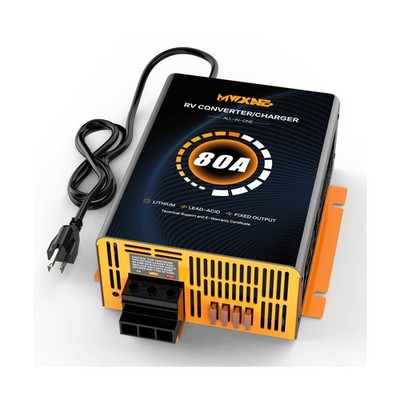 80 Amp RV Power Converter, 120V AC to 12V DC Battery Charger with Multi Smart...