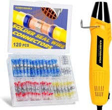 120 PCS Solder Seal Wire Connectors with Heat Gun Kit - Solder Sticks Wire Te