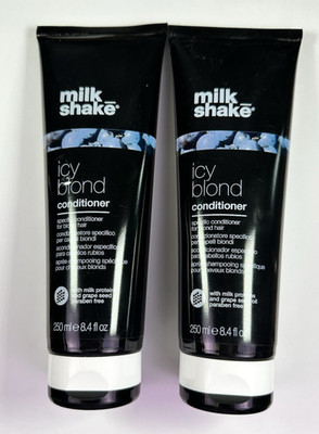 2 x Milk_Shake Icy Blond Conditioner, Black Pigment for Platinum Hair 8.4oz