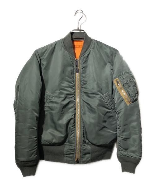 The Real McCoy's, THE REAL McCOY'S Khaki Vintage Flight Jacket XS Wool/Cotton Mens