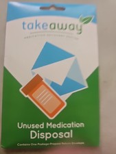 Takeaway Medication Recovery System Unused Medication Disposal USPS Pre-paid