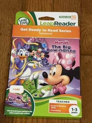 Leapfrog LeapReader Tag Jr Minnie Mouse The Big Bow-nanza Social &Memory Skills