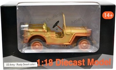 AD 1/18 - Jeep Willy's Military Vehicle US Army Rusty Desert - Diecast Modellauto