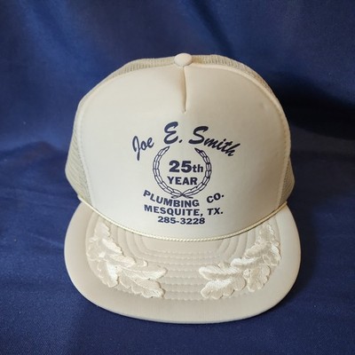 Vintage Hat Cap Snap Back Trucker w Wings Joe E Smith Plumbing Co Mesquite Tx