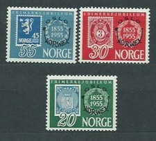 Norway - Mail 1955 Yvert 358/60 ** Mnh Philatelic Exhibition