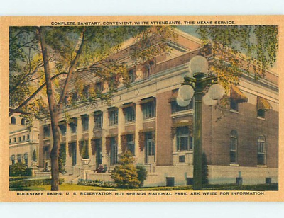 #ad #ad Unused Linen BUCKSTAFF BATHS BUILDING Hot Springs National Park AR Q9499 $1.49