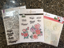 Altenew BREEZY PETALS. Stamps, Sentiments, Dies and Stencils. Open But Not Used
