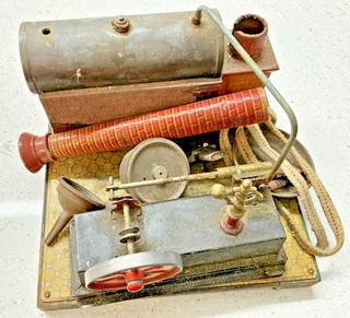 ANTIQUE BING STATIC LIVE STEAM ENGINE PRINTED TINPLATE FOR RESTORATION PROJECT