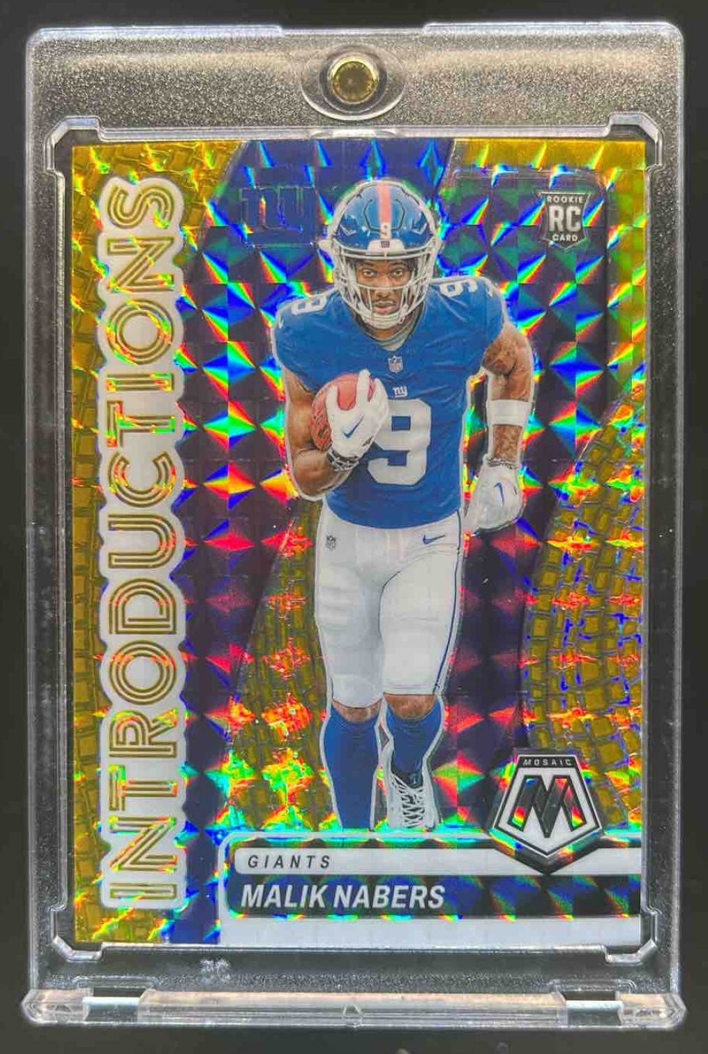 2024 Mosaic Malik Nabers Introductions RC Gold Rookie #/10 Giants