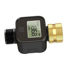 Water Flow Meter For 3/4 Inch Garden Hose 4 Modes LCD 45L Per Min IPX6 Rated
