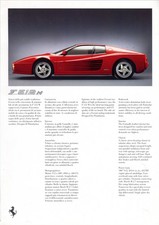 Ferrari F512M full colour English / Italian language sales brochure/leaflet 1995
