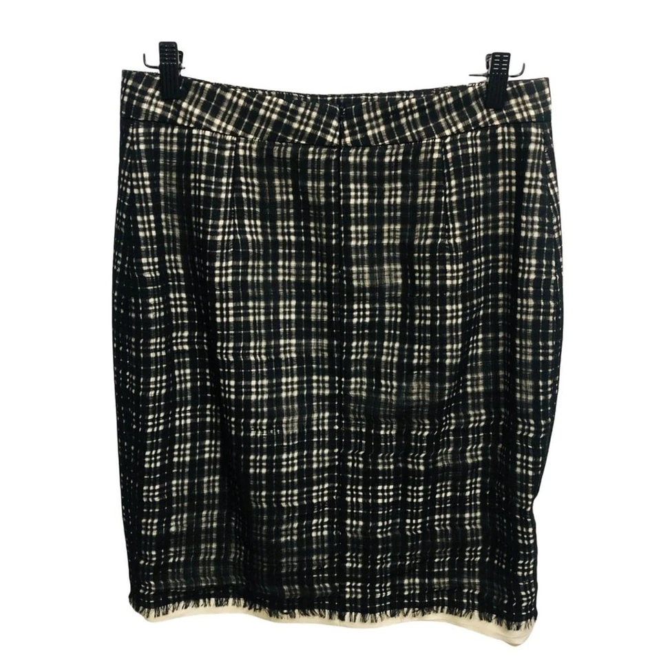 Anna Molinari Mezcla Seda Escotilla Estampado Carrera Negocios Falda Lápiz Italiana TALLA 4 Foto 4 de 4