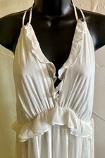 Express Boho White Lace Ruffle Maxi Dress Size XS