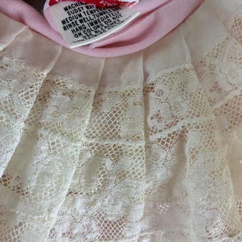 Vintage Ance’ K Lace Bishop Dress Girls 8 Embroidery Custom Made Pink White READ - Picture 10 of 17