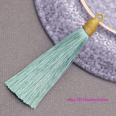 10*gold Wire Fan Pendant Handmade Bookmark Sachet Sachet Tassel DIY Accessory ﻿