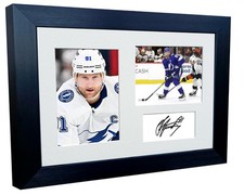 12x8 A4 Steven Stamkos Tampa Bay NHL Autograph Signed Photo Frame Hockey Triple