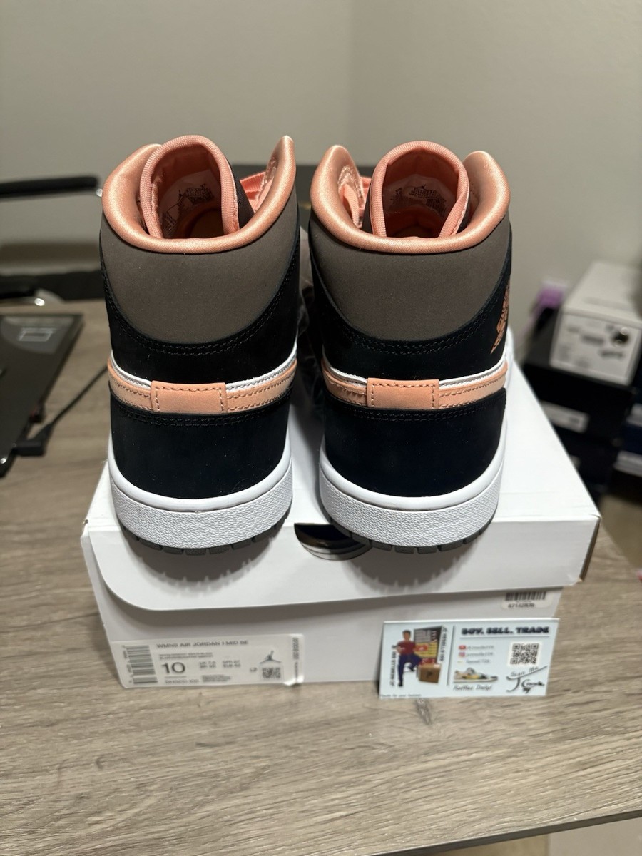 Size 10 Womens / 8.5 M- Nike Air Jordan 1 Mid SE Peach Mocha