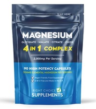 Magnesium Glycinate 4 in 1 Complex - 2000mg Bisglycinate Malate Citrate & Oxi... 1.34 per thousand milligrams