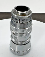 Kinotel Anastigmat 8mm F: 2.9 Telephoto Movie Camera Lens 1 1/2 Mount