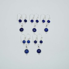 Wholesale 925 5 Set Sterling Silver Lapis Lazuli Earring Pendant Set Lot