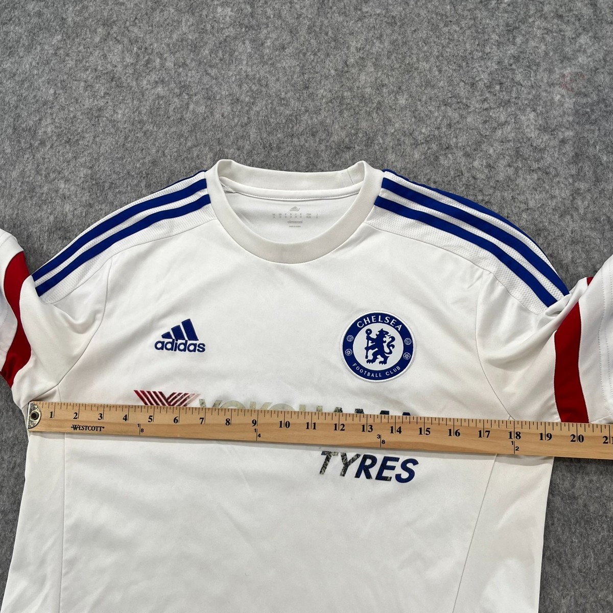 Adidas Chelsea 2015/16 Away Soccer Long Sleeve Jersey White Size M