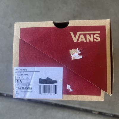 Size 11.5 - Vans Authentic Black - VN000EE3BKA