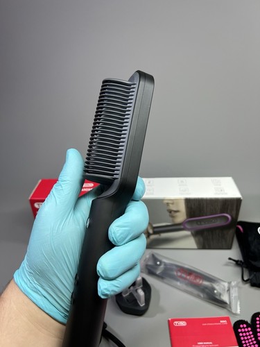 TYMO Hair Straightener Brush Wide Comb Anti Scald Fast Heating 5 Temp 3D Teeth - Picture 19 of 22