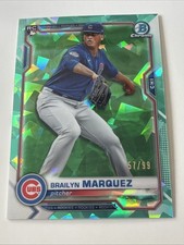 2021 Bowman Chrome Sapphire Edition - Brailyn Marquez #100 Aqua Refractor /99...
