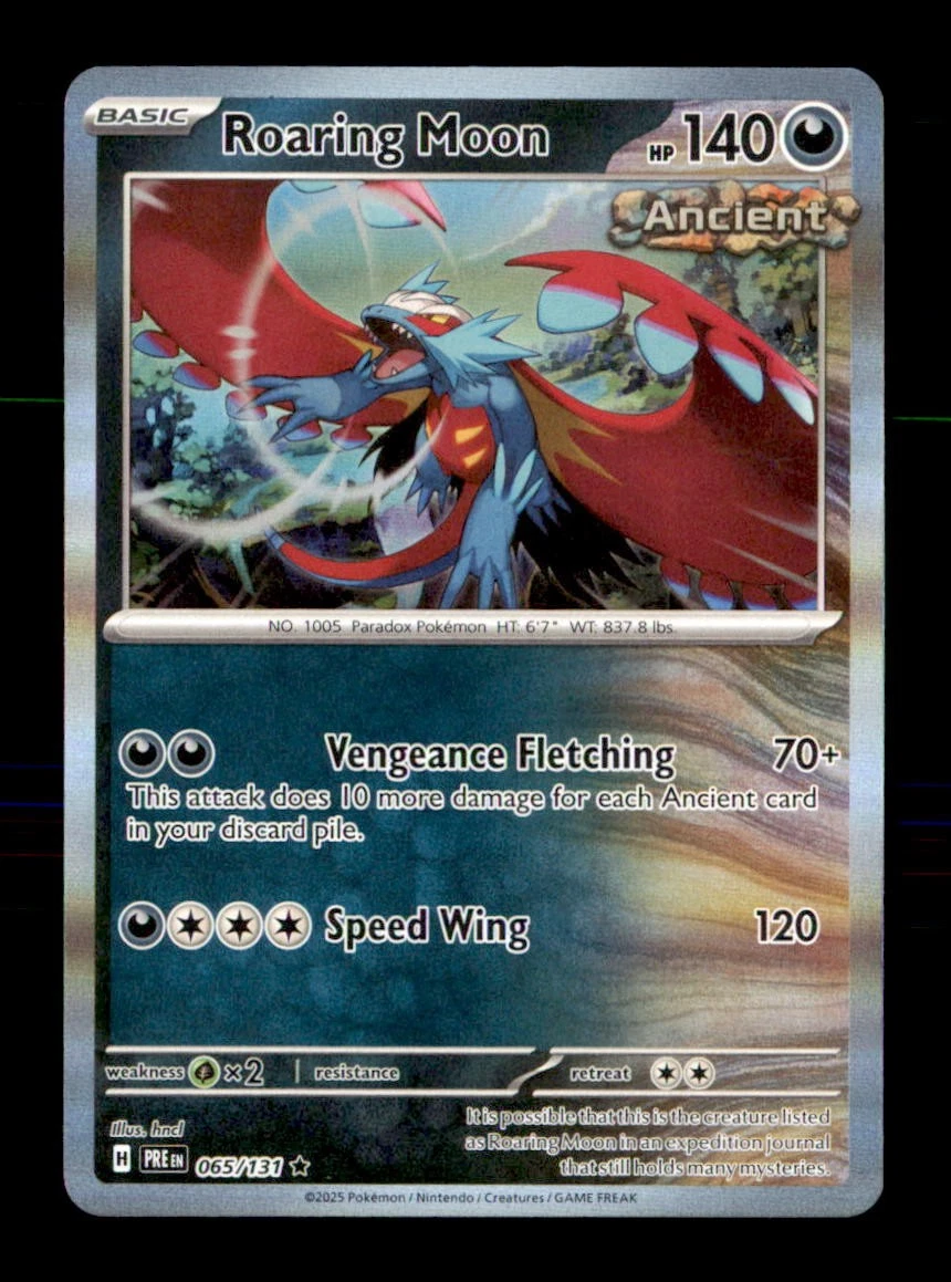 value of roaring moon pokemon card - ex 124/182 - Paradox Rift - Ancient Pokemon - Double Rare when this Pokmon moves from your Bench to the Active Spot Roaring Moon ex Pokemon Cards