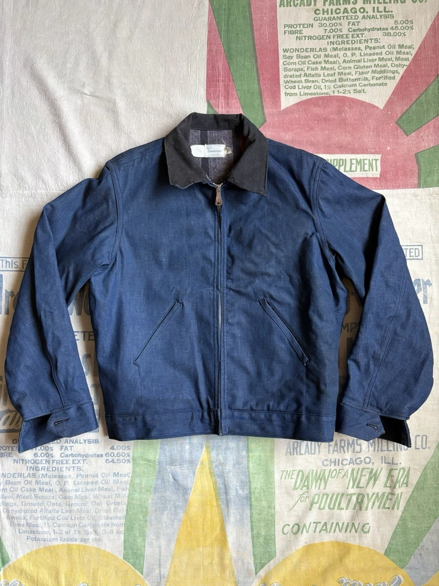 Denim Blue 1970s Vintage Outerwear Coats & Jackets for Men for