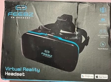 FEEBZ Virtual Reality Headset Black/Blue Open Box