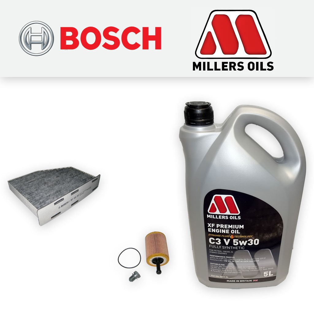 SERVICE KIT for VW GOLF MK5 (1K) 1.9 TDI 8V OIL CABIN FILTERS +OIL (2004-2009)