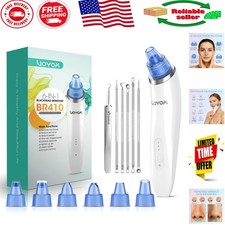 Rechargeable Blackhead Remover with 6 Suction Heads Portable Pore Vacuum