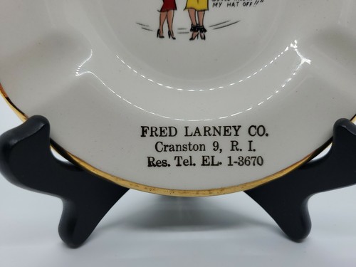 Cenicero Fred Larney Co Cranston Rhode Island arriesgado 22 k The Sabina Line década de 1950 - Imagen 3 de 7