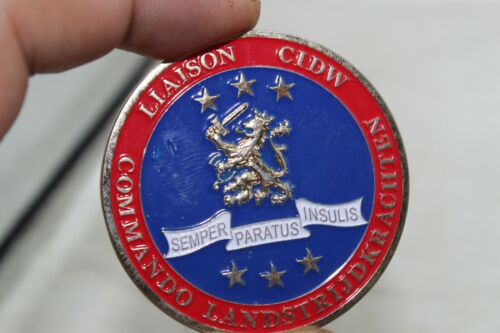 Liaison CIDW Commandos Landstrijdkr Achten Commandnt Der Zeemacht Challenge Coin - Zdjęcie 1 z 4