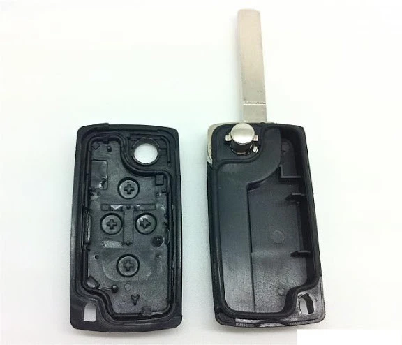 Coque Clé Télécommande Plip Pour Peugeot 4 Boutons 807 1007 Lame non rainurée - Photo 2/2