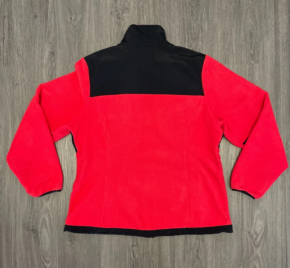 Chaqueta polar para mujer Champion C9 Target cremallera completa dos tonos roja y negra grande Foto 2 de 4