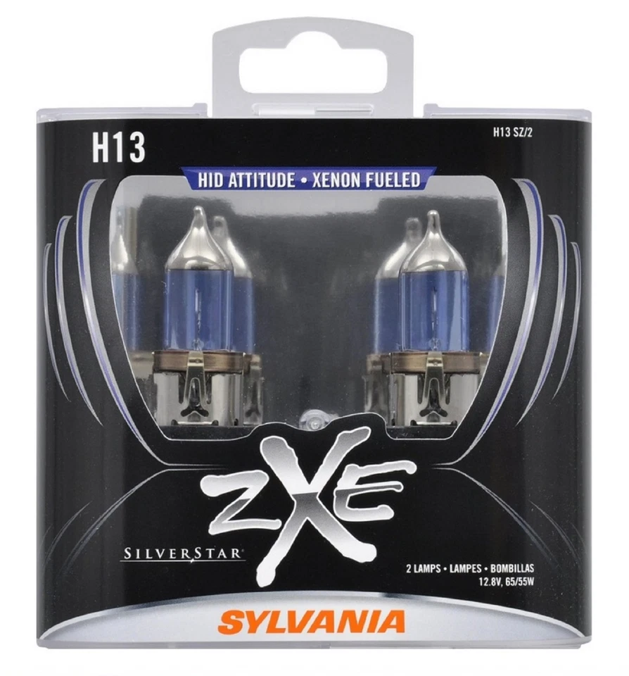 Sylvania Silverstar ZXE 9008 H13 65/55W Dos Bombillas Cabeza Luz Doble Haz Alto Bajo Foto 2 de 4