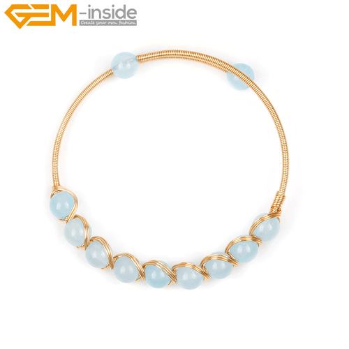 Gold Filled Chakras Quartz Jade Stone Jewelry Handmade Adjustable Bracelet Gift - Picture 49 of 133