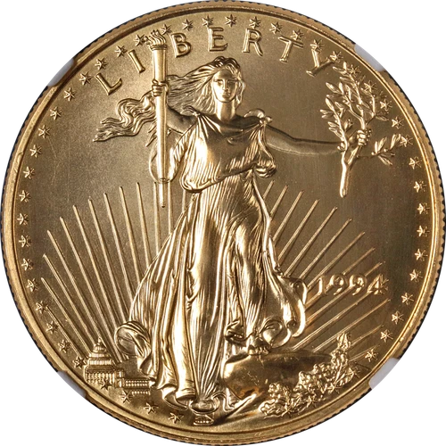 1994 Gold American Eagle $50 NGC MS70* STAR Brown Label - RARE